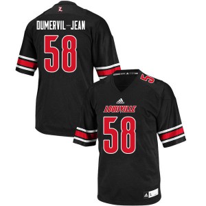 Men's Louisville Cardinals Dejmi Dumervil-Jean #58 Black Football Jerseys 101448-121