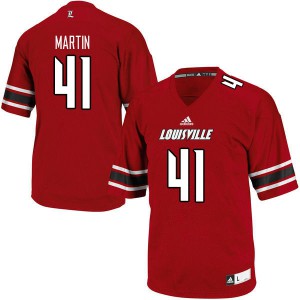 Men Louisville Cardinals Isaac Martin #41 Red Football Jerseys 632231-480