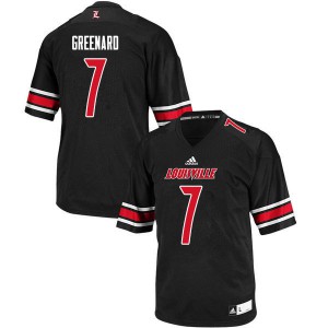 Men Louisville Cardinals Jon Greenard #7 Stitch Black Jersey 325941-942
