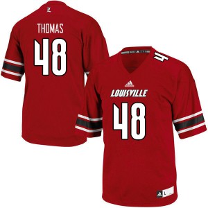 Men's Louisville Cardinals Jordan Thomas #48 Red NCAA Jersey 717236-627