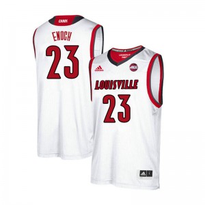 Men's Louisville Cardinals Steven Enoch #23 High School White Jersey 833690-660