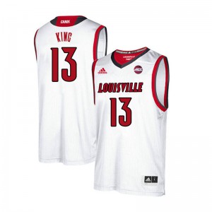 Men Louisville Cardinals V.J. King #13 White High School Jerseys 711588-145