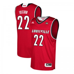 Mens Louisville Cardinals Aidan Igiehon #22 Basketball Red Jersey 539771-770