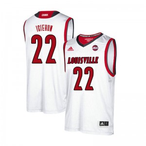 Men's Louisville Cardinals Aidan Igiehon #22 White Basketball Jerseys 893207-522