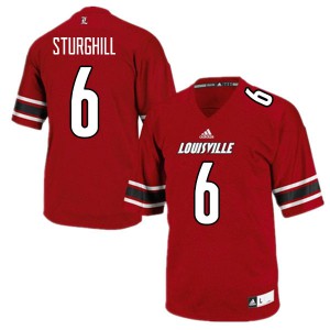 Men Louisville Cardinals Cornelius Sturghill #6 Red NCAA Jerseys 391350-494