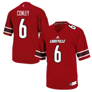 Men Louisville Cardinals Evan Conley #6 Red Player Jerseys 361008-498