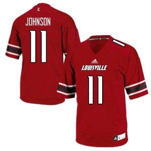 Men Louisville Cardinals Josh Johnson #11 Embroidery Red Jerseys 606353-639