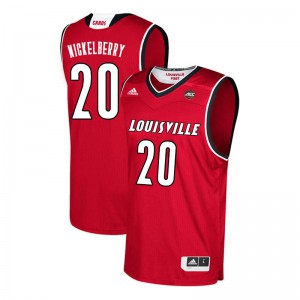 Mens Louisville Cardinals Josh Nickelberry #20 High School Red Jersey 373020-941