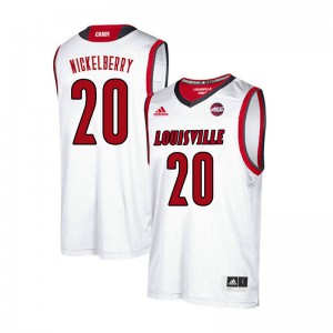 Men Louisville Cardinals Josh Nickelberry #20 White Alumni Jersey 640793-398