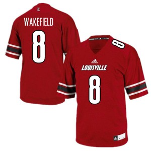 Mens Louisville Cardinals Keion Wakefield #8 Red Alumni Jerseys 628395-281
