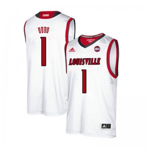 Men Louisville Cardinals Keith Oddo #1 Stitched White Jerseys 655823-546