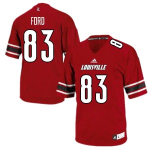 Men Louisville Cardinals Marshon Ford #83 Red Stitched Jersey 978690-257