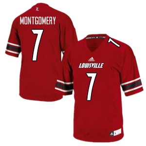 Men's Louisville Cardinals Monty Montgomery #7 High School Red Jerseys 898774-112
