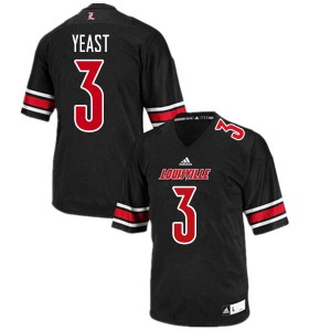 Men Louisville Cardinals Russ Yeast #3 Black High School Jerseys 696891-985
