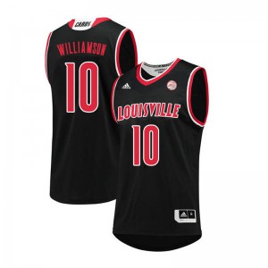 Men's Louisville Cardinals Samuell Williamson #10 Black Stitched Jerseys 279791-517