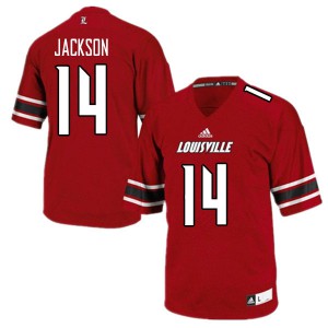 Men's Louisville Cardinals Thomas Jackson #14 Embroidery Red Jerseys 332265-342