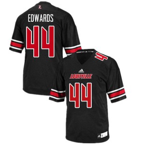 Mens Louisville Cardinals Zach Edwards #44 Black NCAA Jerseys 559462-980
