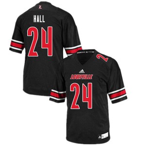 Men Louisville Cardinals Mitch Hall #24 Black Player Jerseys 144906-725