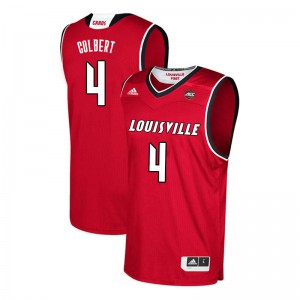 Mens Louisville Cardinals Brad Colbert #4 Basketball Red Jersey 394815-930