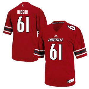 Men Louisville Cardinals Bryan Hudson #61 Red University Jersey 462176-743