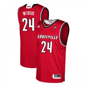 Mens Louisville Cardinals Jae'Lyn Withers #24 Red Official Jersey 545837-972