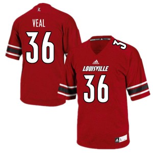 Men Louisville Cardinals Arthur Veal #36 Red Football Jersey 112816-130