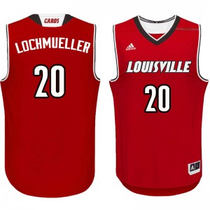 Men's Louisville Cardinals Bob Lochmueller #20 Official Red Jersey 487455-186