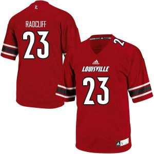 Men Louisville Cardinals Brandon Radcliff #23 Stitch Red Jerseys 403692-466