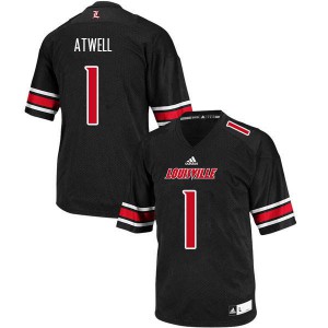 Men's Louisville Cardinals Chatarius Atwell #1 Embroidery Black Jerseys 756845-816