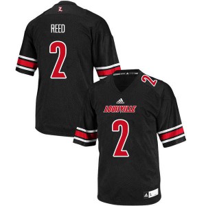 Men Louisville Cardinals Corey Reed #2 Stitched Black Jersey 776962-438