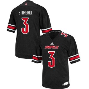 Men's Louisville Cardinals Cornelius Sturghill #3 Alumni Black Jersey 924481-577