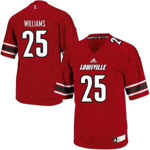 Mens Louisville Cardinals Dae Williams #25 Red Official Jersey 243829-779