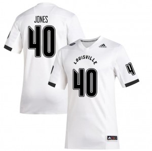 Men Louisville Cardinals Darius Jones #40 Embroidery White Jerseys 418317-207