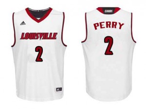 Men Louisville Cardinals Darius Perry #2 Stitch White Jersey 224792-788