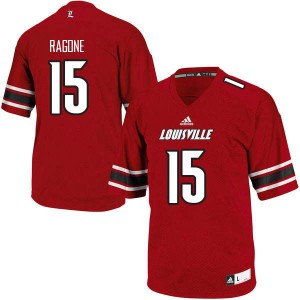 Men's Louisville Cardinals Dave Ragone #15 Embroidery Red Jersey 406503-682