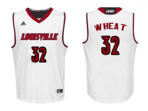 Mens Louisville Cardinals DeJuan Wheat #32 Alumni White Jerseys 231906-719