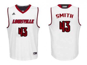 Men Louisville Cardinals Derek Smith #43 White Stitched Jersey 945717-390