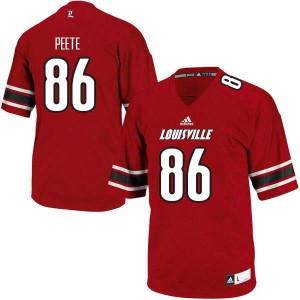 Men's Louisville Cardinals Devante Peete #86 Stitched Red Jerseys 859054-839