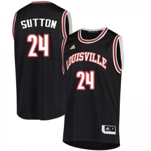 Men Louisville Cardinals Dwayne Sutton #24 Player Black Jersey 865896-858