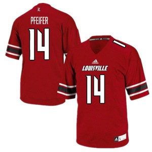 Men Louisville Cardinals Ean Pfeifer #14 Red NCAA Jersey 462412-929