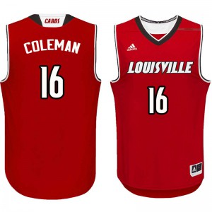Men Louisville Cardinals Jack Coleman #16 Red Player Jerseys 343150-587
