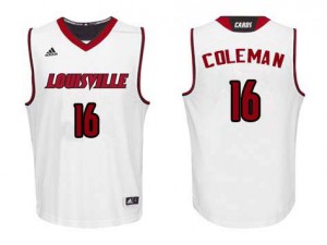 Men Louisville Cardinals Jack Coleman #16 White University Jerseys 298430-932