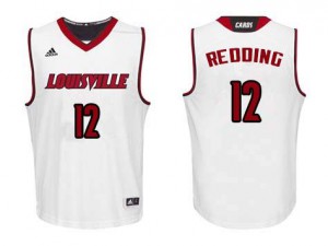 Mens Louisville Cardinals Jacob Redding #12 Stitched White Jerseys 593020-592