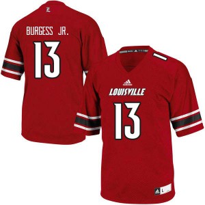 Men Louisville Cardinals James Burgess Jr. #13 University Red Jerseys 740666-641