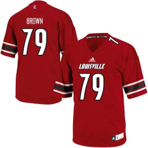 Men Louisville Cardinals Jamon Brown #79 Red College Jerseys 266799-599