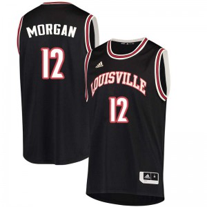 Mens Louisville Cardinals Jim Morgan #12 Black NCAA Jersey 179025-893