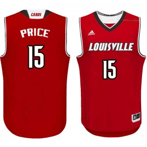 Mens Louisville Cardinals Jim Price #15 Red Stitch Jerseys 721769-848