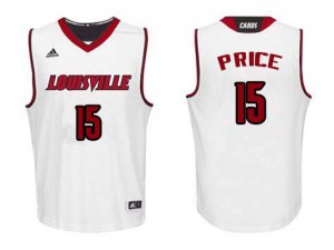 Men Louisville Cardinals Jim Price #15 Stitch White Jersey 119534-604