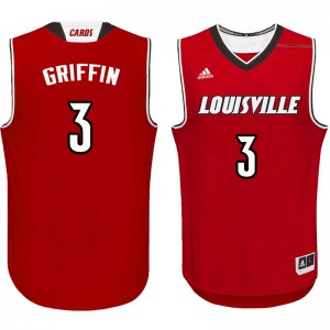 Men Louisville Cardinals Jo Griffin #3 NCAA Red Jerseys 574063-826