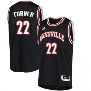 Mens Louisville Cardinals John Turner #22 Black University Jerseys 959078-198